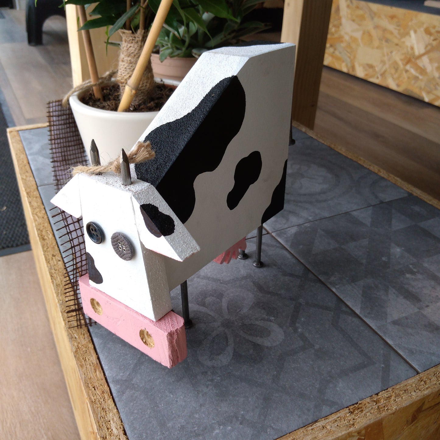 Vache déco tête de face