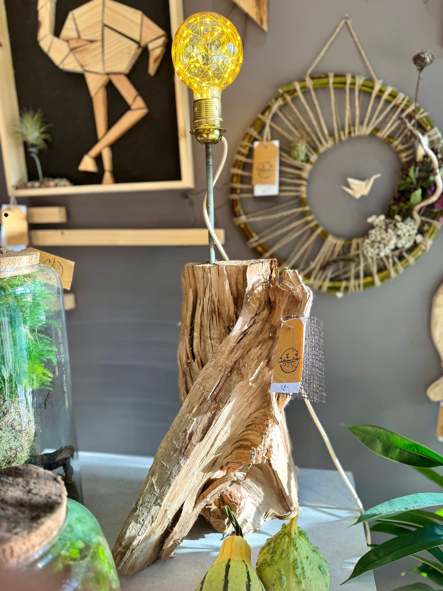 Lampe "bûche"
