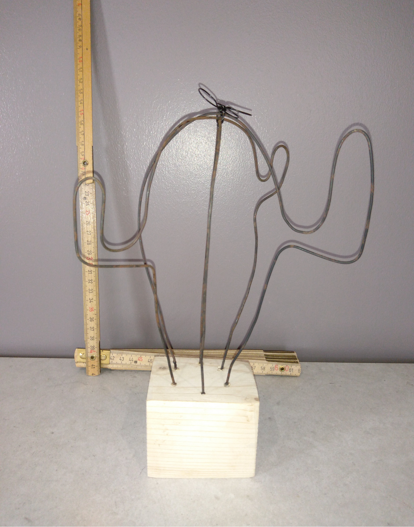 Décoration cactus Fil de fer