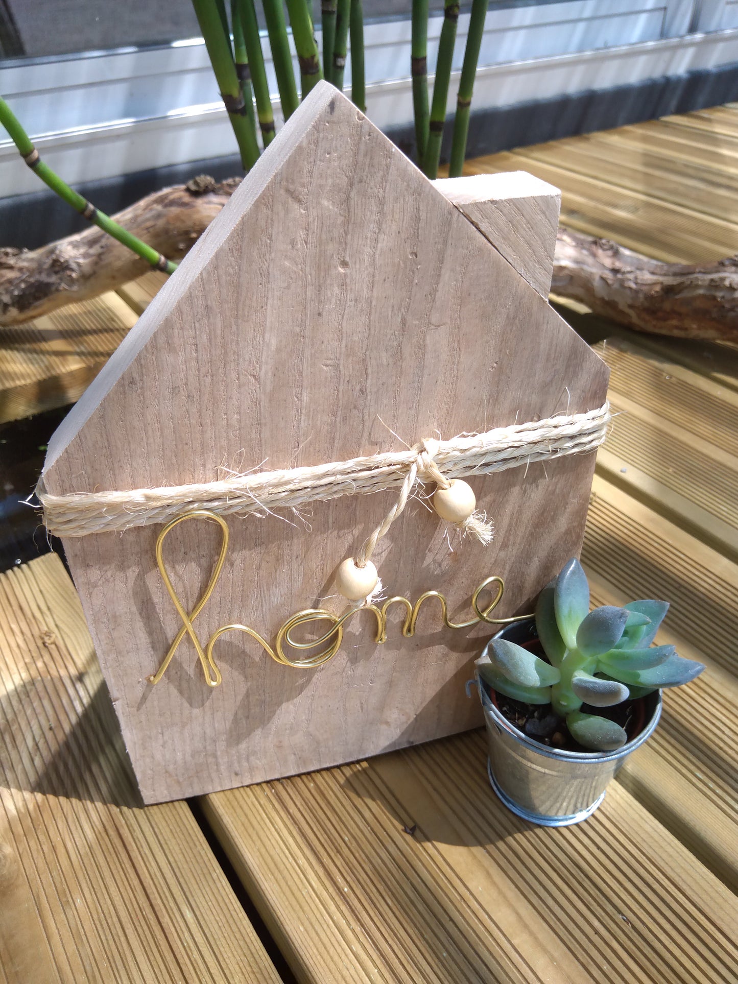 Maisonnette déco avec crassula