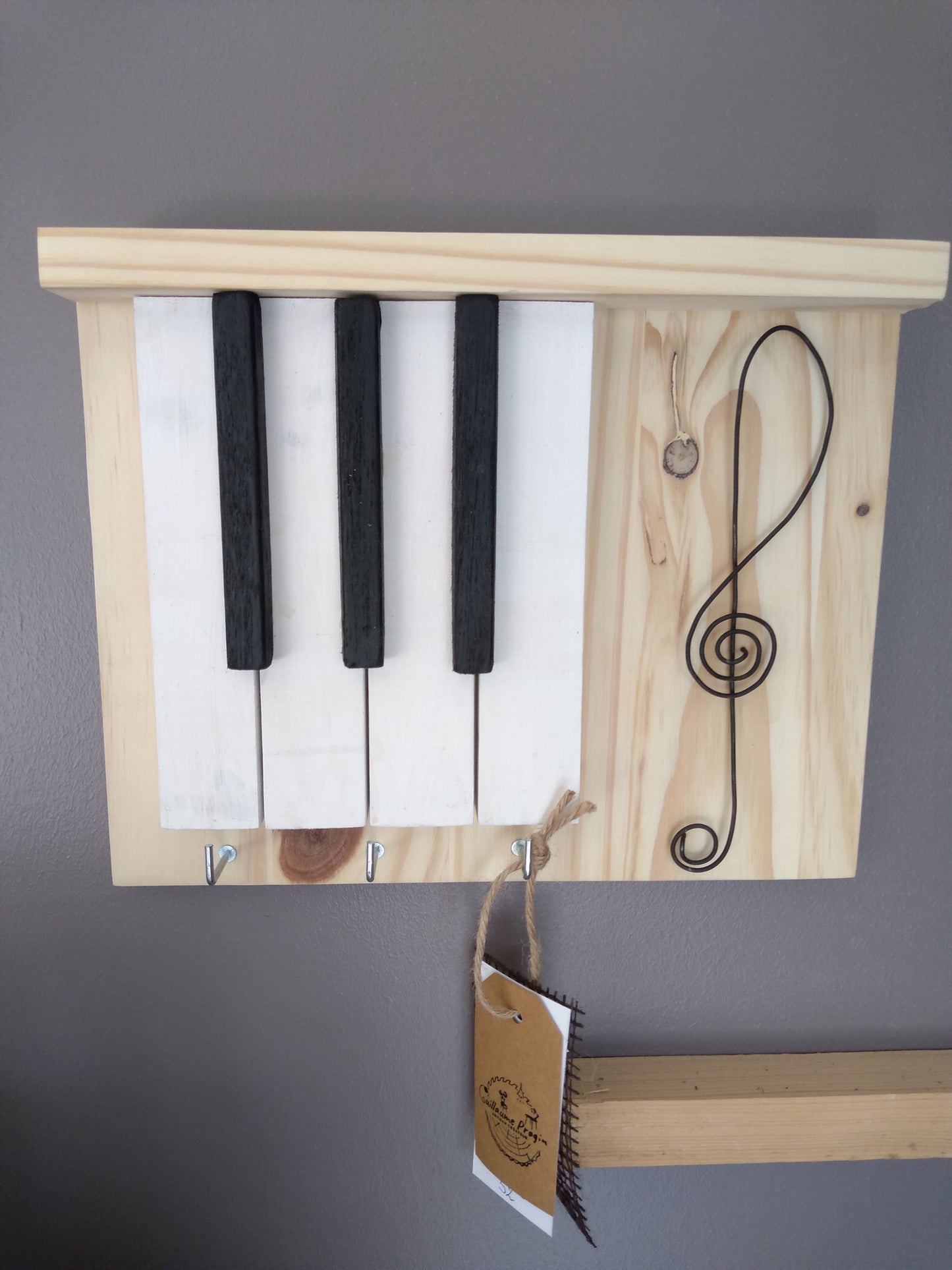 Tableau "piano et clef de sol" dépose