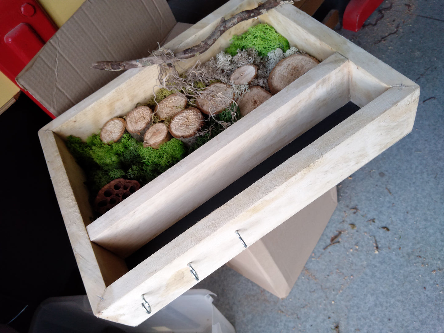 cadre végétal stabilisé 40x30cm avec vide poche