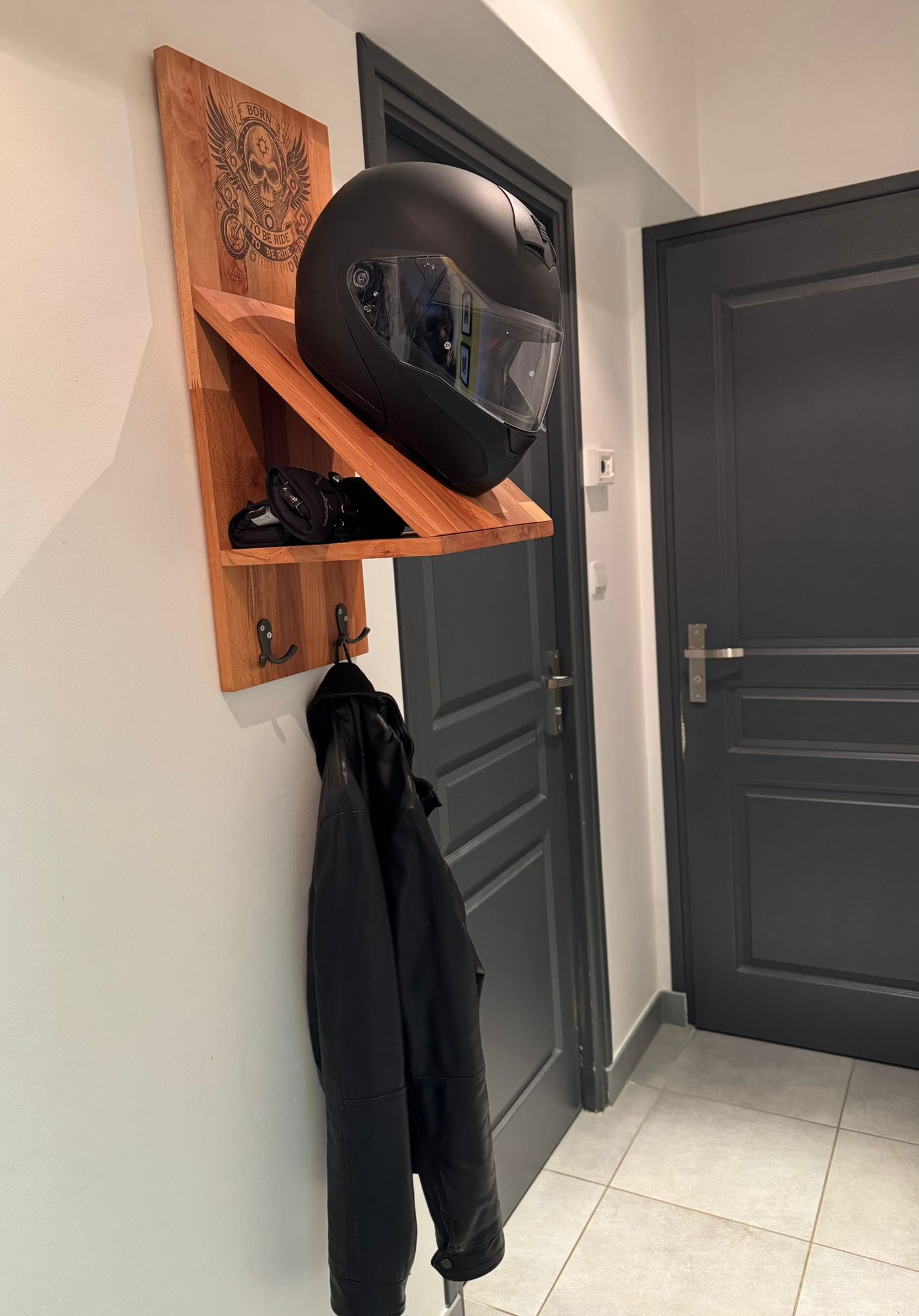 Support casque de moto