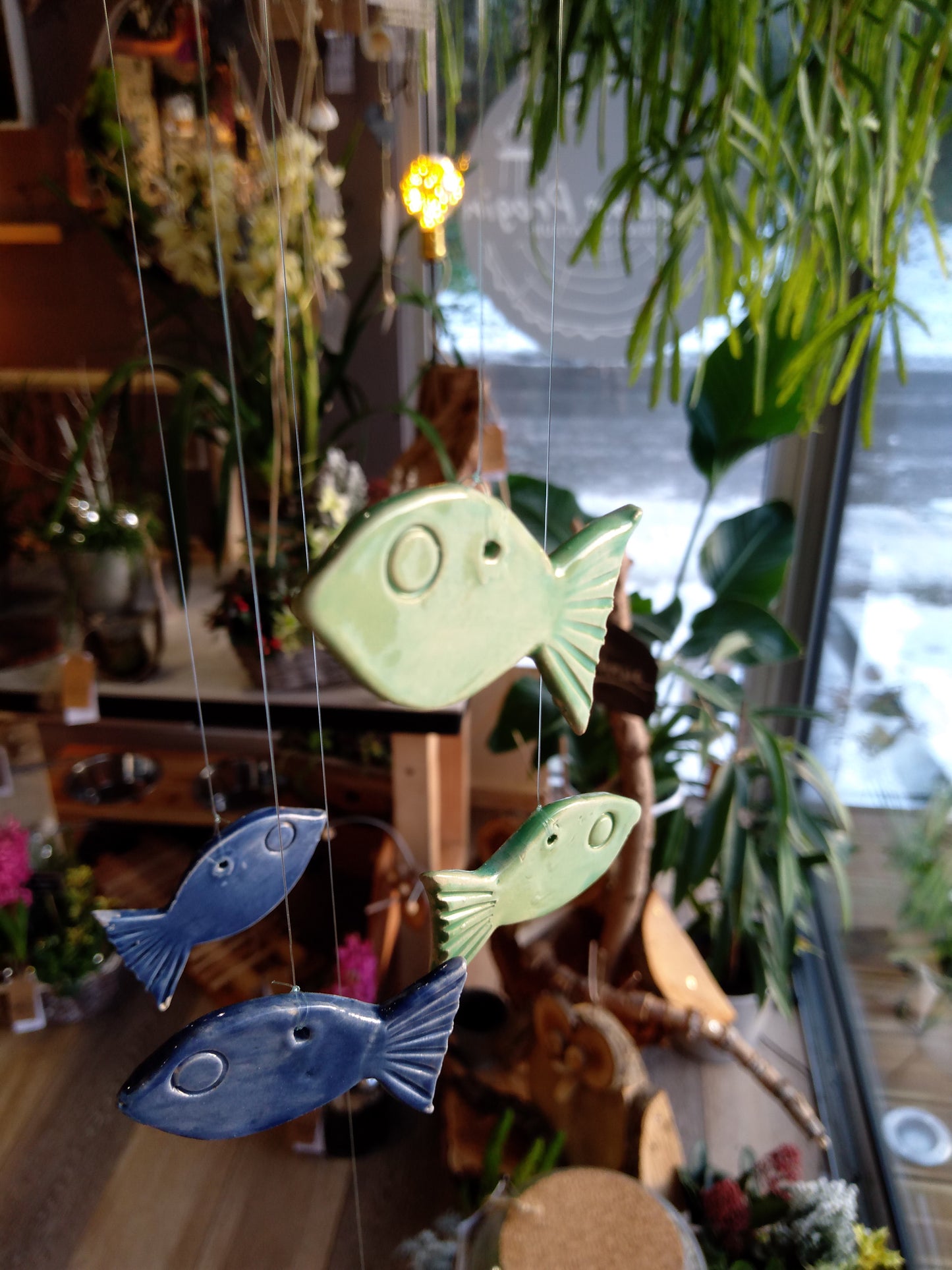 Mobile poissons céramique