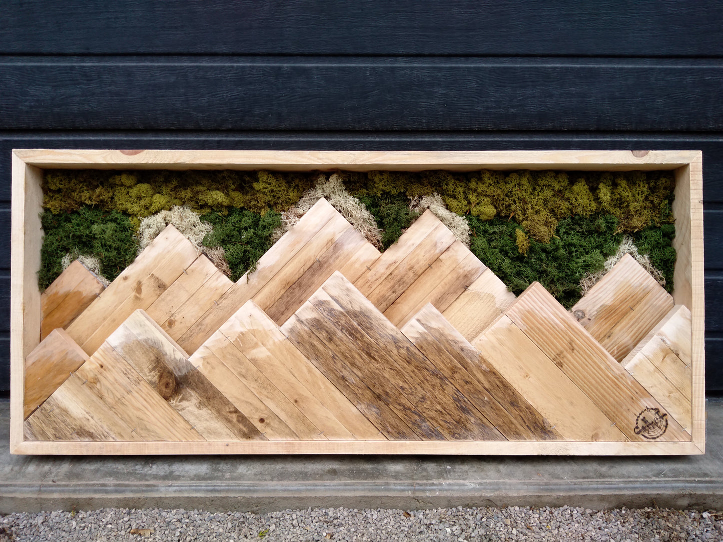 Cadre végétal stabilisé montagne 115x50x8cm (non expediable)