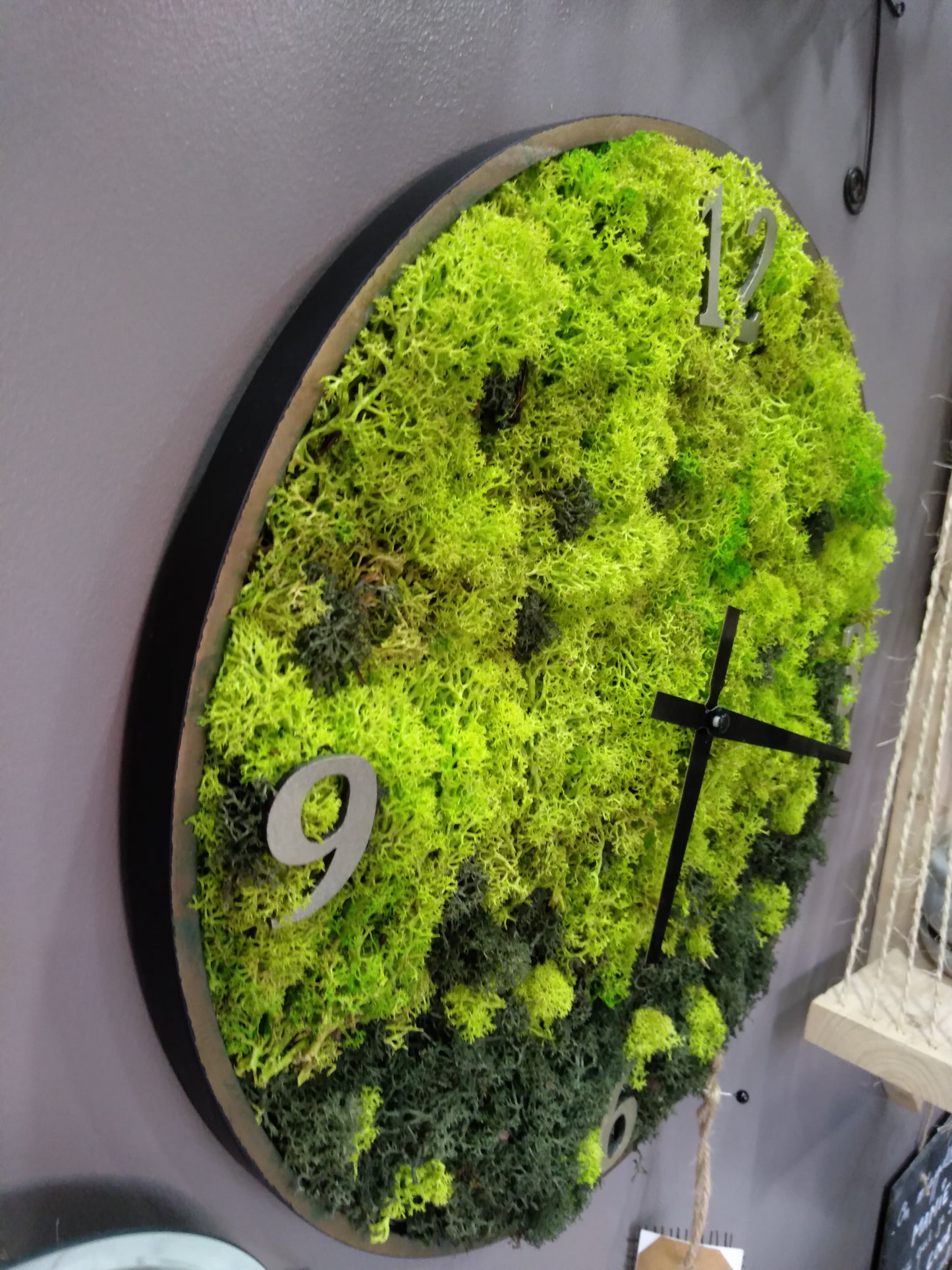 Horloge murale végétal stabilisé