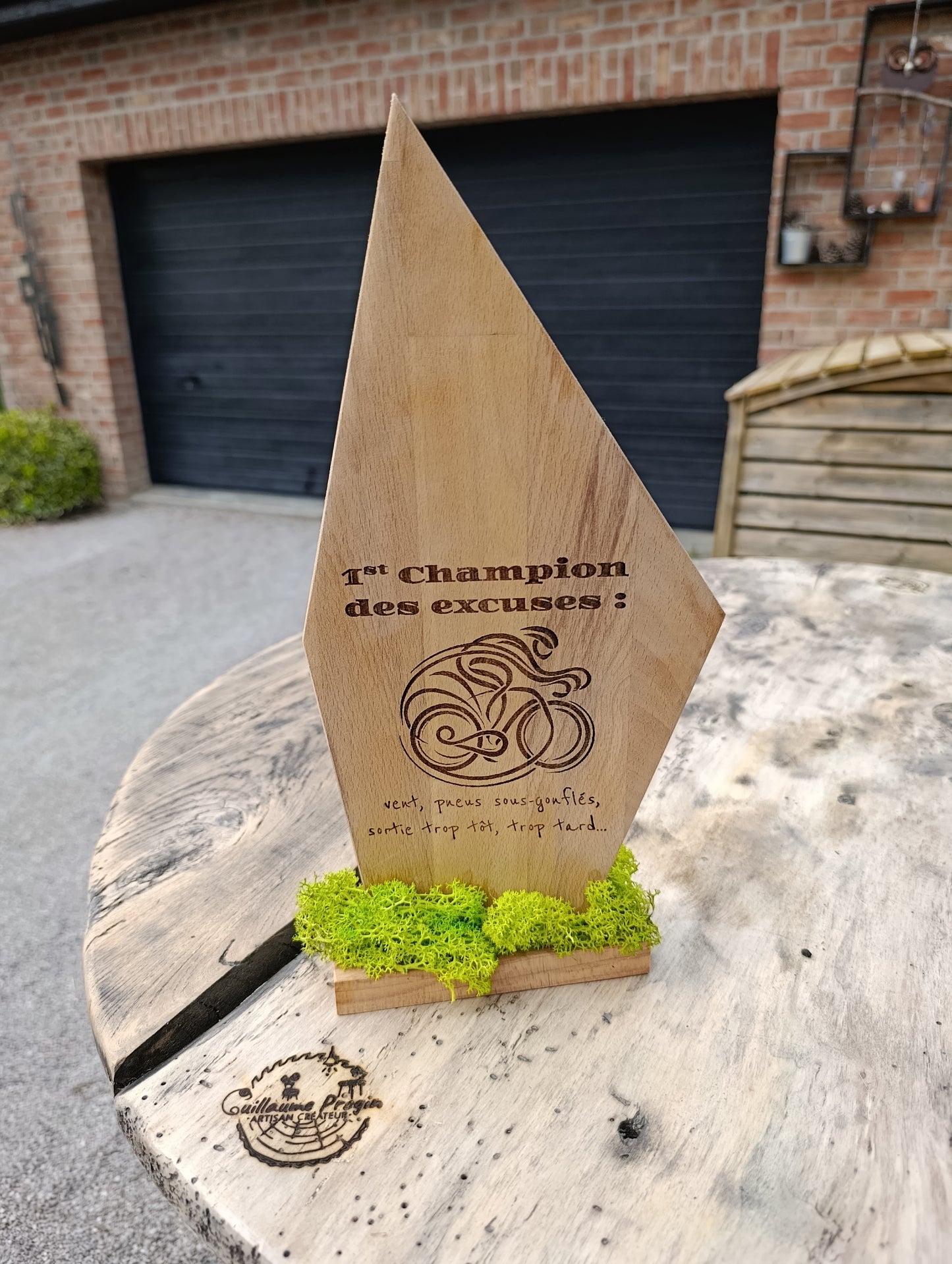 Trophée humoristique "vélo"