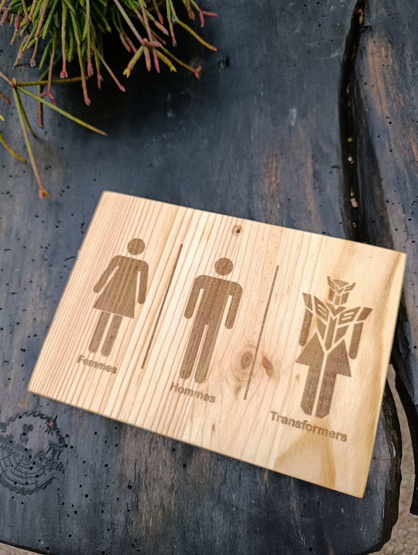 Panneau humoristique wc