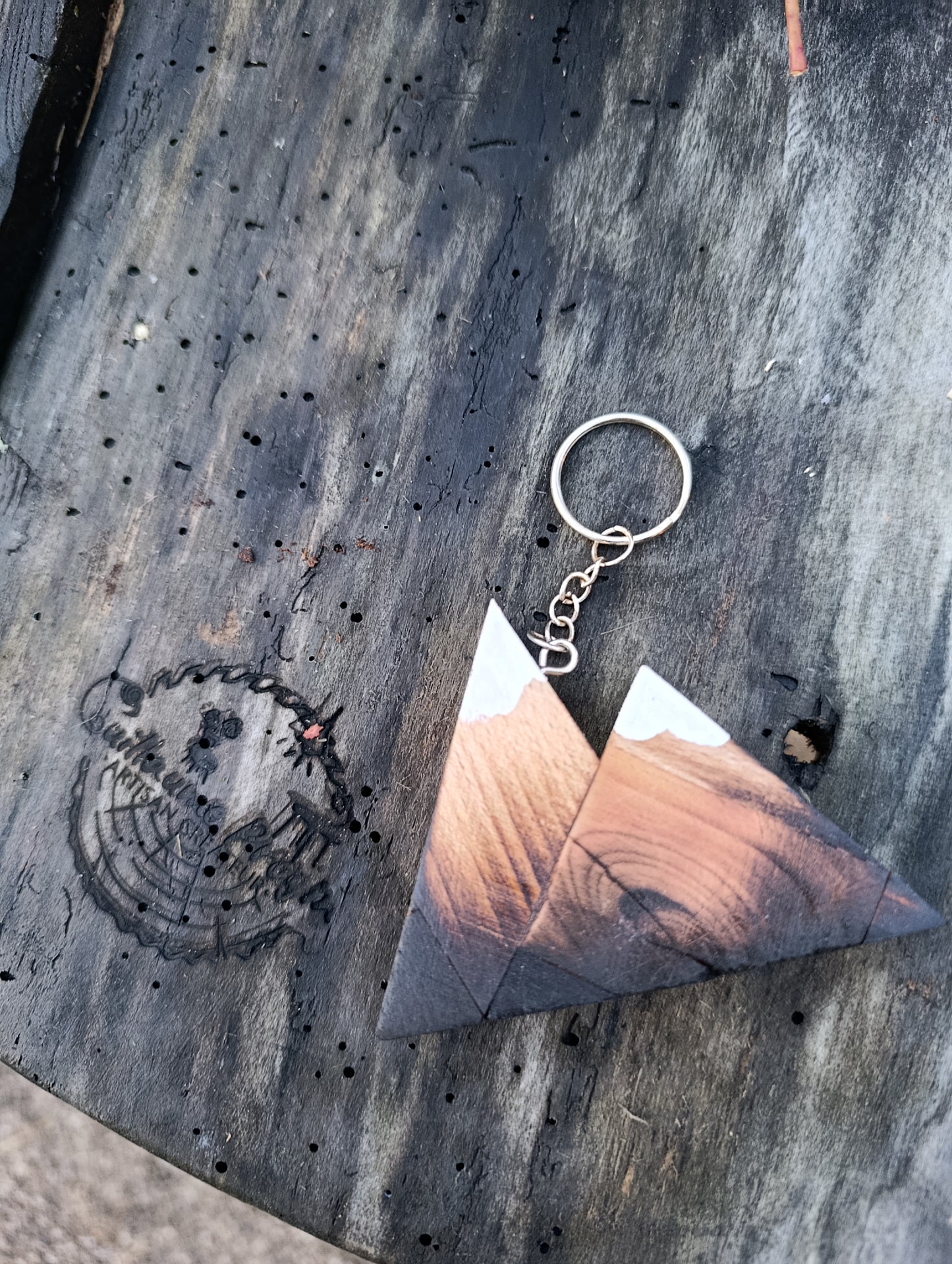 Porte clés montagnes 8x6cm