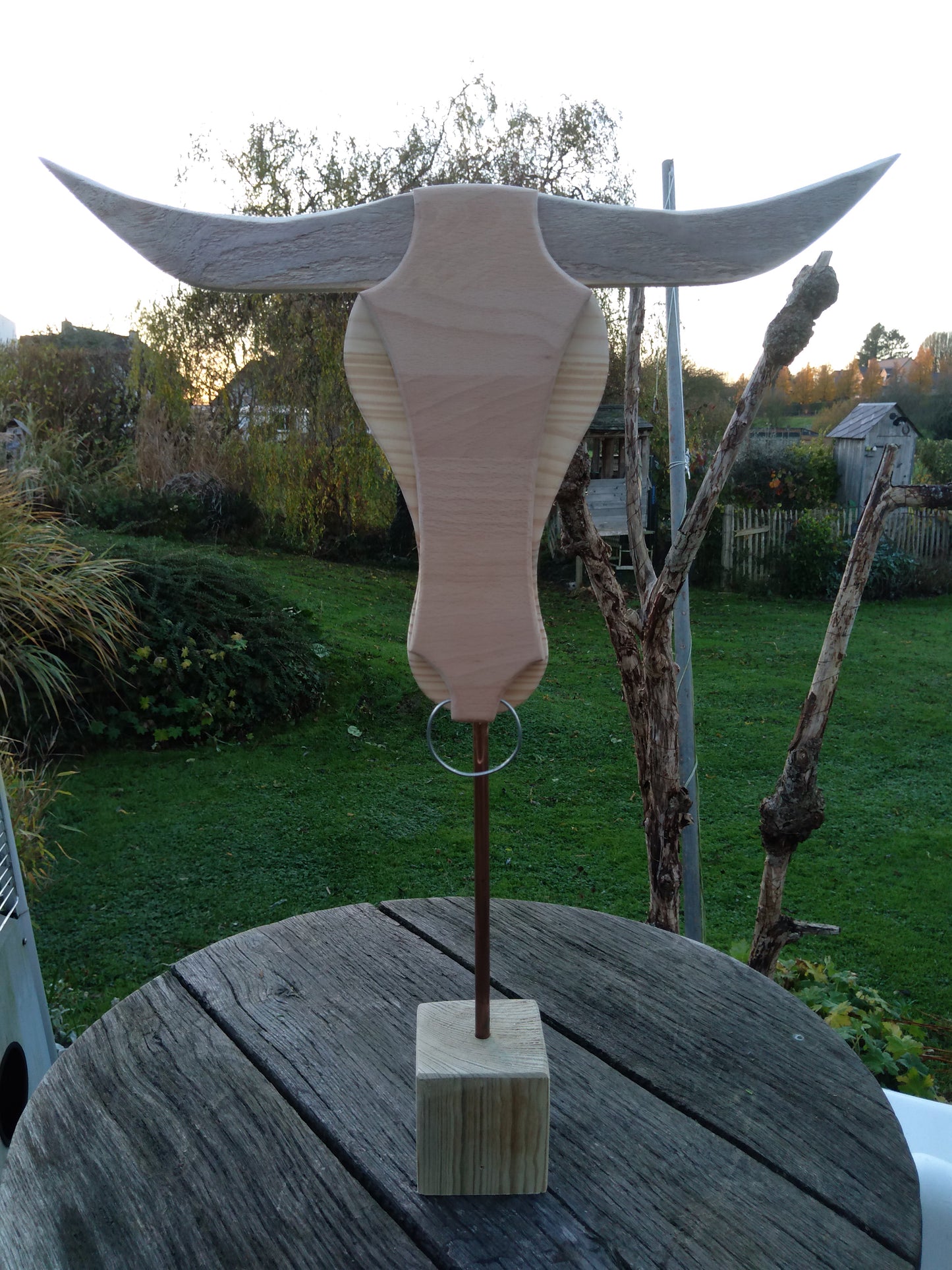 X Sculpture bois buffle
