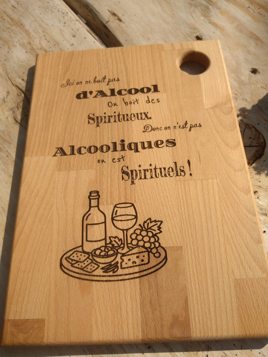 Planche apéritive "ici on ne boit pas.."