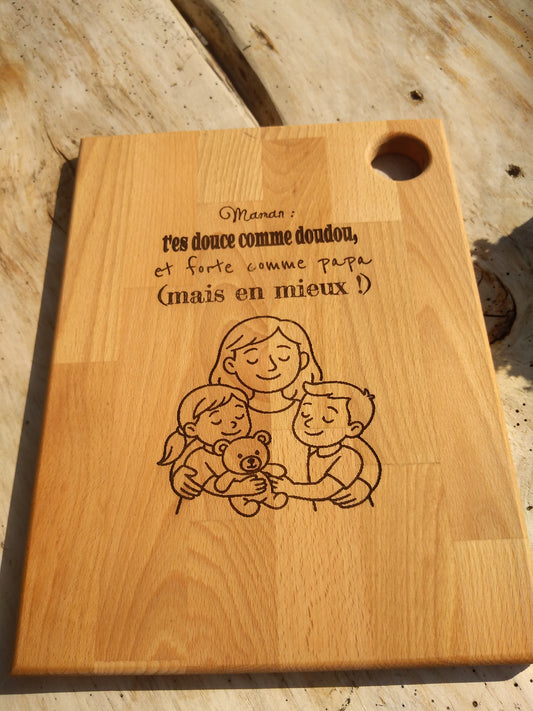 Planche apéritive "maman t'es douce..."