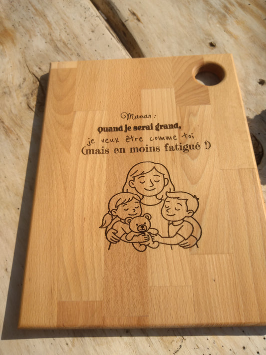 Planche apéritive "maman quand je serai..."