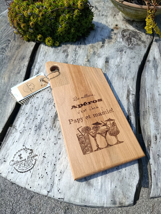Planche à découper "les meilleurs apéro..."