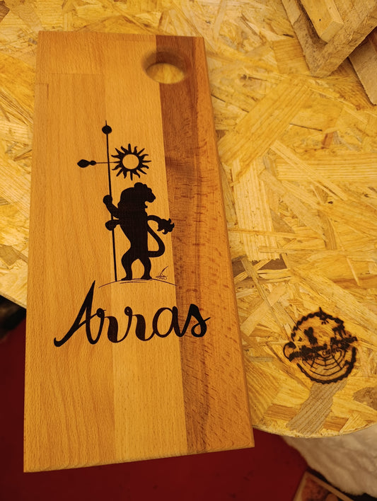 Planche apéritive "Lion d'Arras" 33x15cm