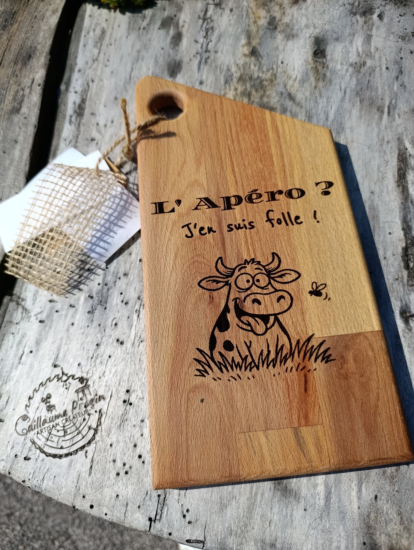 Planche à découper "vache folle"