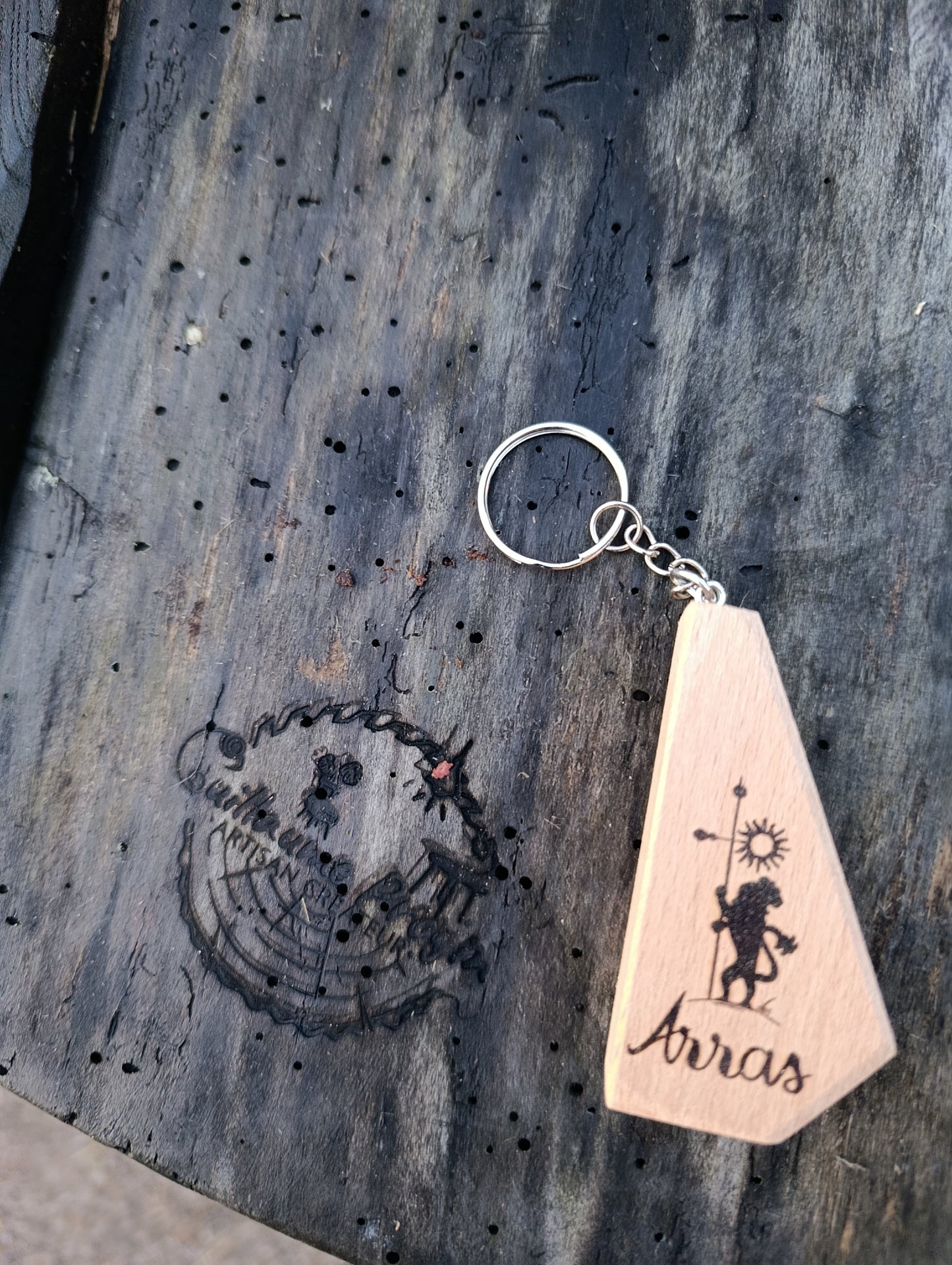 Porte clés rectangulaire lion d'Arras 6x3,5x1,8cm