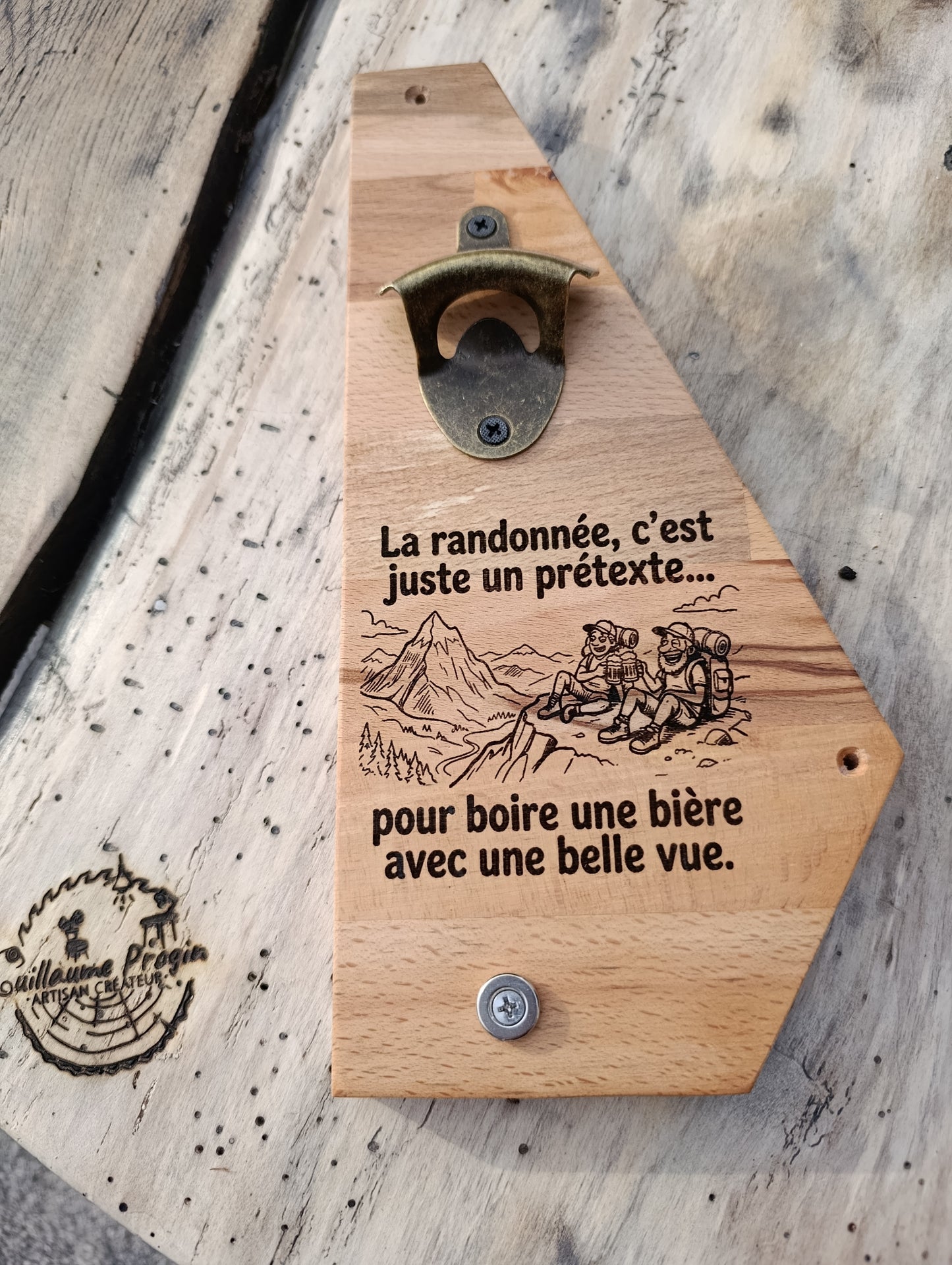 Décapsuleur humoristique "rando"
