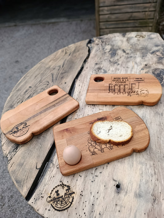 Planche oeuf à la coque "décor jacuzzi"